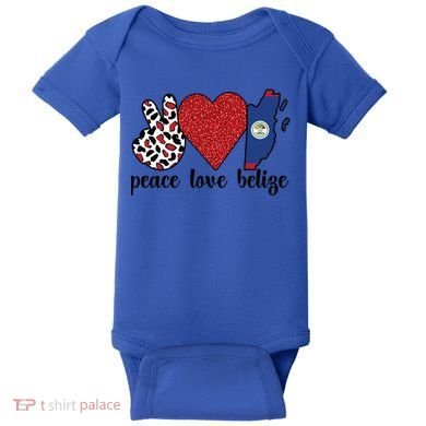 Love Belize Proud Belizean Flag Belizean Roots Meaningful Gift Baby Bodysuit