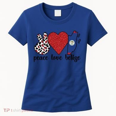Love Belize Proud Belizean Flag Belizean Roots Meaningful Gift Women's T-Shirt
