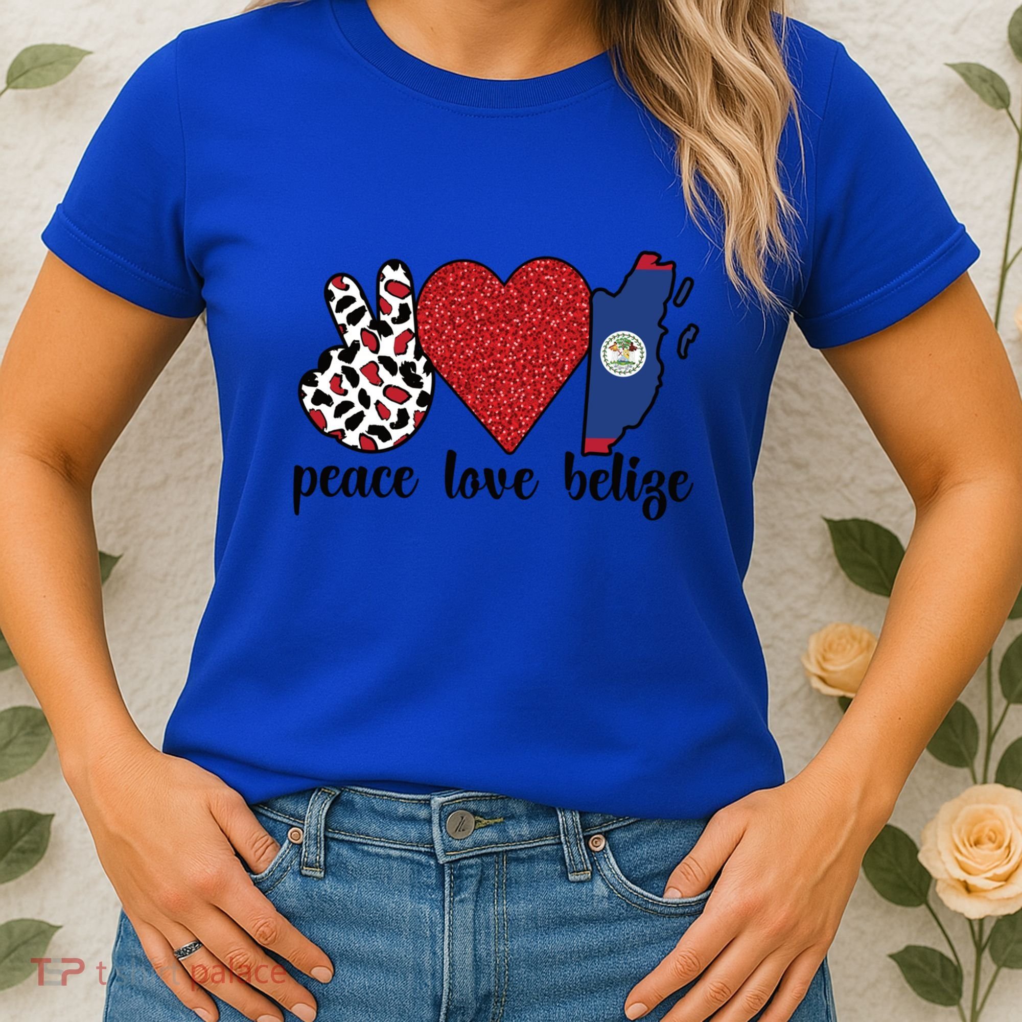 Love Belize Proud Belizean Flag Belizean Roots Meaningful Gift Women's T-Shirt
