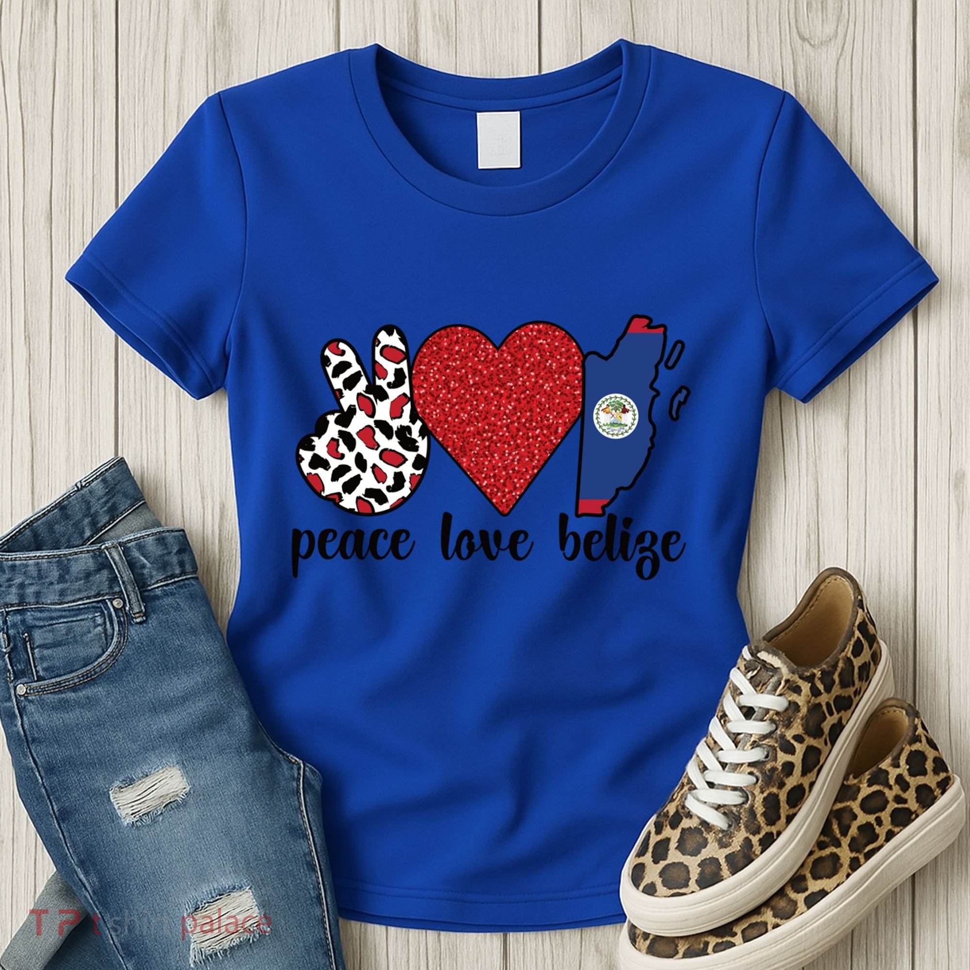Love Belize Proud Belizean Flag Belizean Roots Meaningful Gift Women's T-Shirt