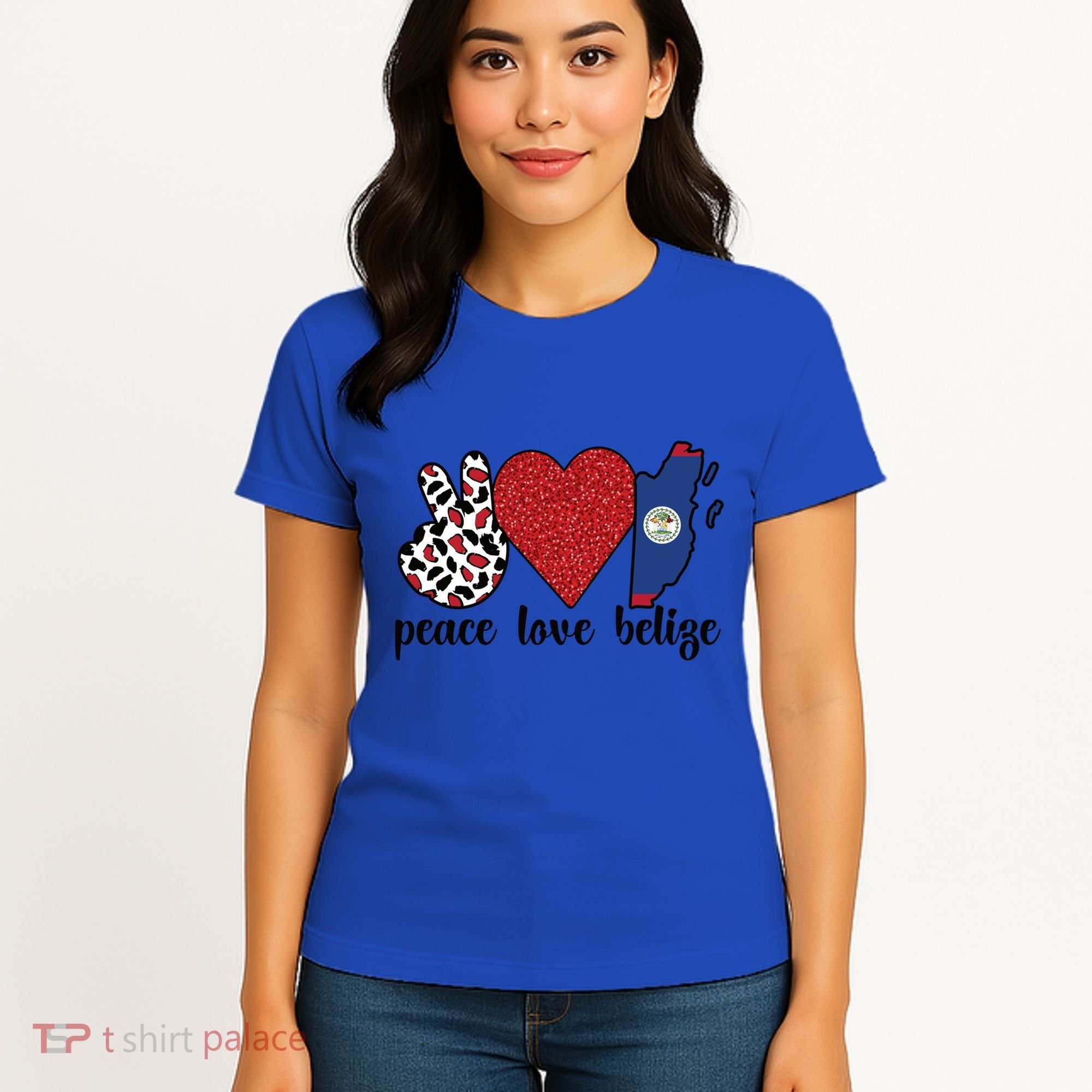 Love Belize Proud Belizean Flag Belizean Roots Meaningful Gift Women's T-Shirt