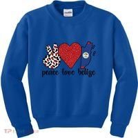 Love Belize Proud Belizean Flag Belizean Roots Meaningful Gift Kids Sweatshirt thumb 0