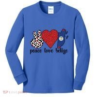 Love Belize Proud Belizean Flag Belizean Roots Meaningful Gift Kids Long Sleeve Shirt thumb 0