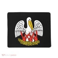 Louisiana Brown Pelican Feeding Crawfish La Flag Mousepad thumb 0