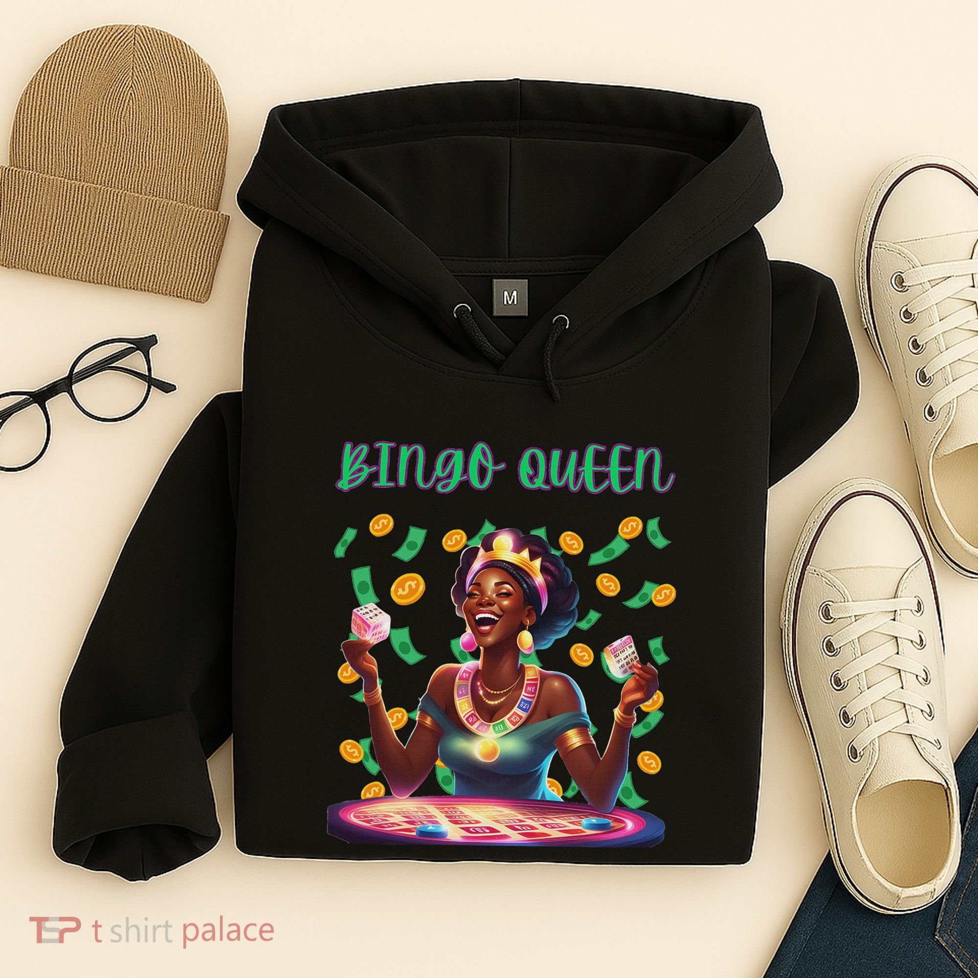  Laughing Bingo Queen Hoodie
