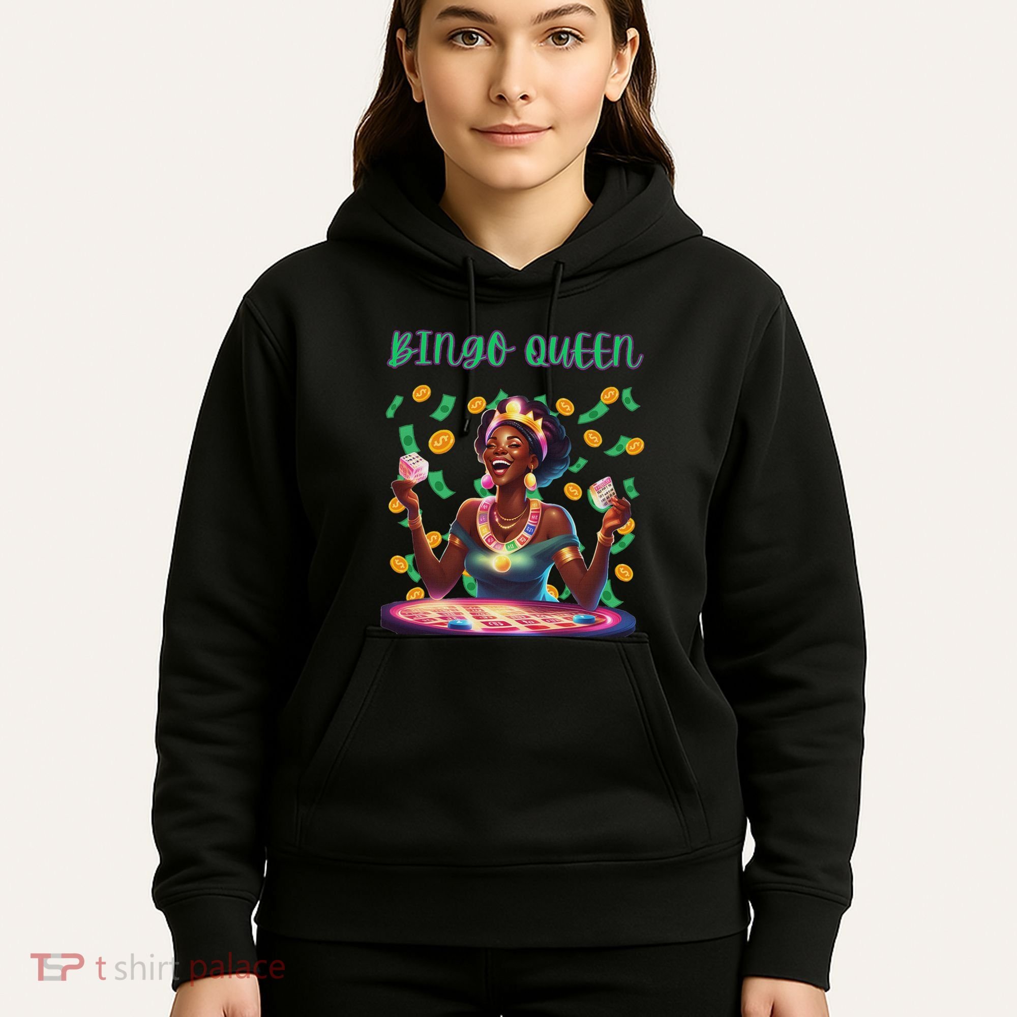  Laughing Bingo Queen Hoodie