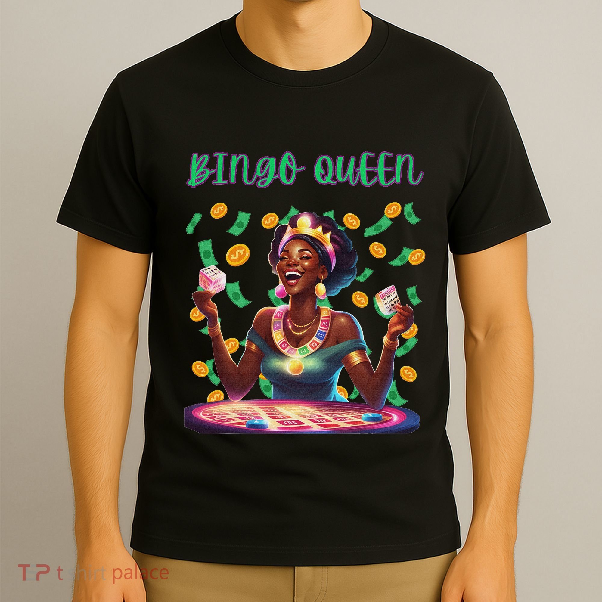  Laughing Bingo Queen T-Shirt