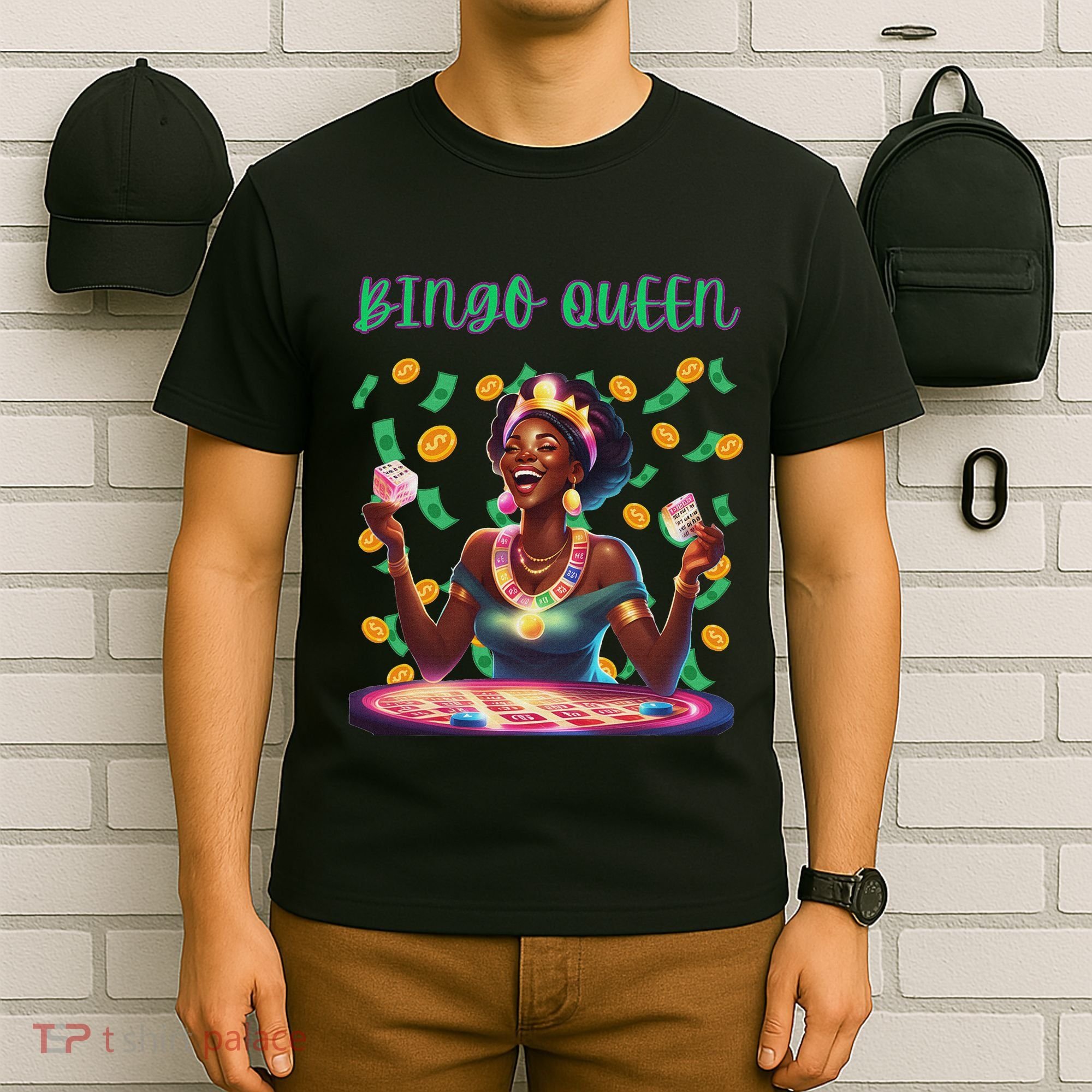  Laughing Bingo Queen T-Shirt