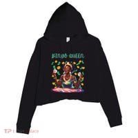  Laughing Bingo Queen Crop Fleece Hoodie thumb 0