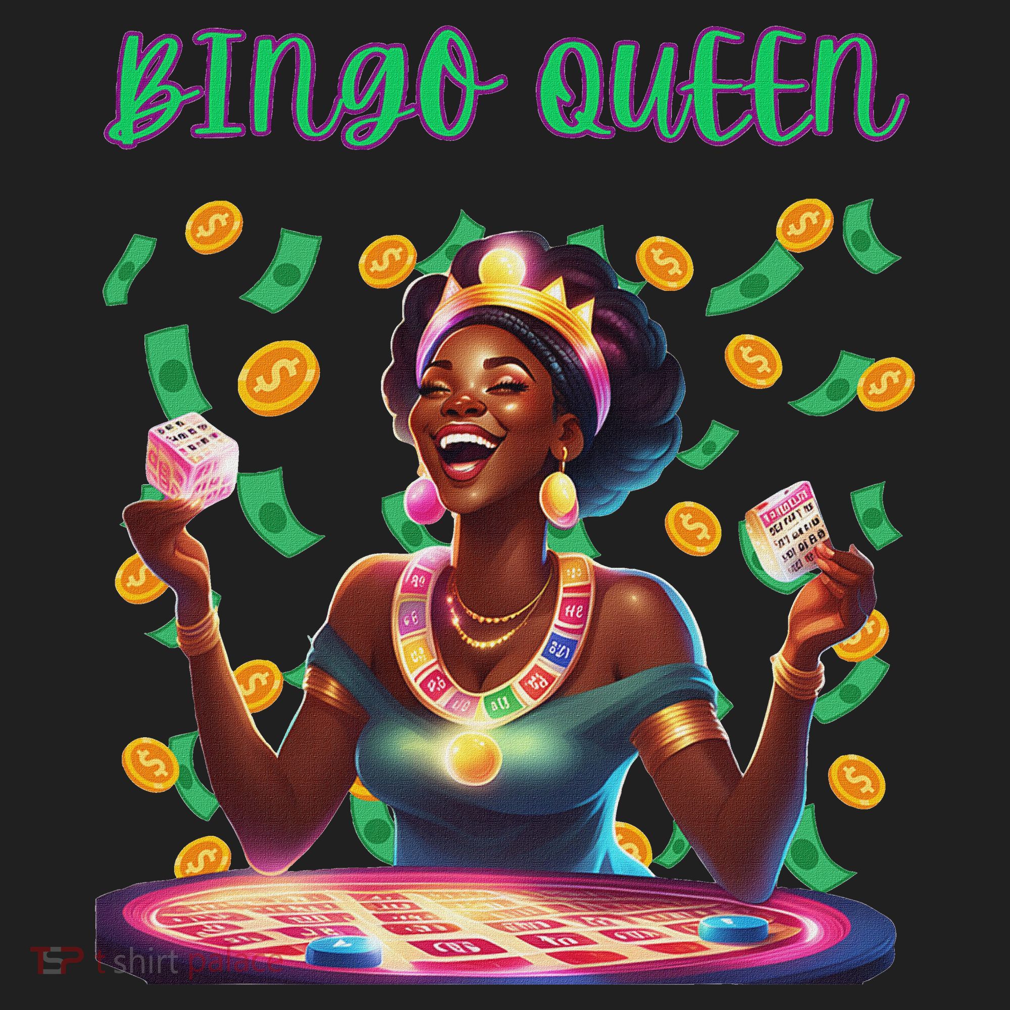  Laughing Bingo Queen Crop Fleece Hoodie