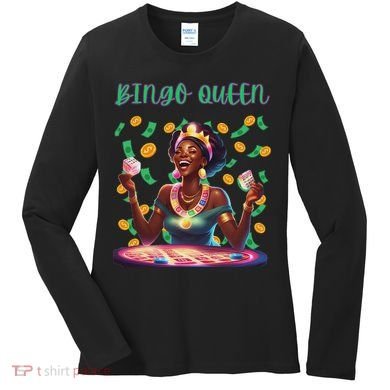  Laughing Bingo Queen Women's Long Sleeve Shirt