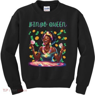  Laughing Bingo Queen Kids Sweatshirt
