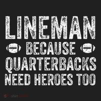 Lineman Because Quarterbacks Need Heroes Football Linemen Beanie thumb 2