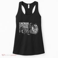 Lineman Because Quarterbacks Heroes Need American Football Women's Tank Top thumb 0