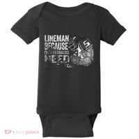 Lineman Because Quarterbacks Heroes Need American Football Baby Bodysuit thumb 0