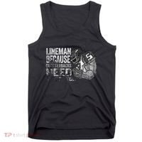 Lineman Because Quarterbacks Heroes Need American Football Tank Top thumb 0