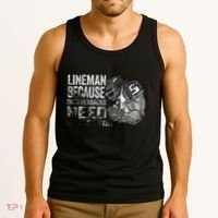 Lineman Because Quarterbacks Heroes Need American Football Tank Top thumb 3