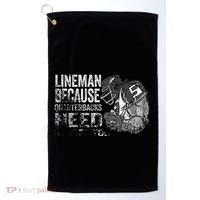 Lineman Because Quarterbacks Heroes Need American Football Golf Towel thumb 0