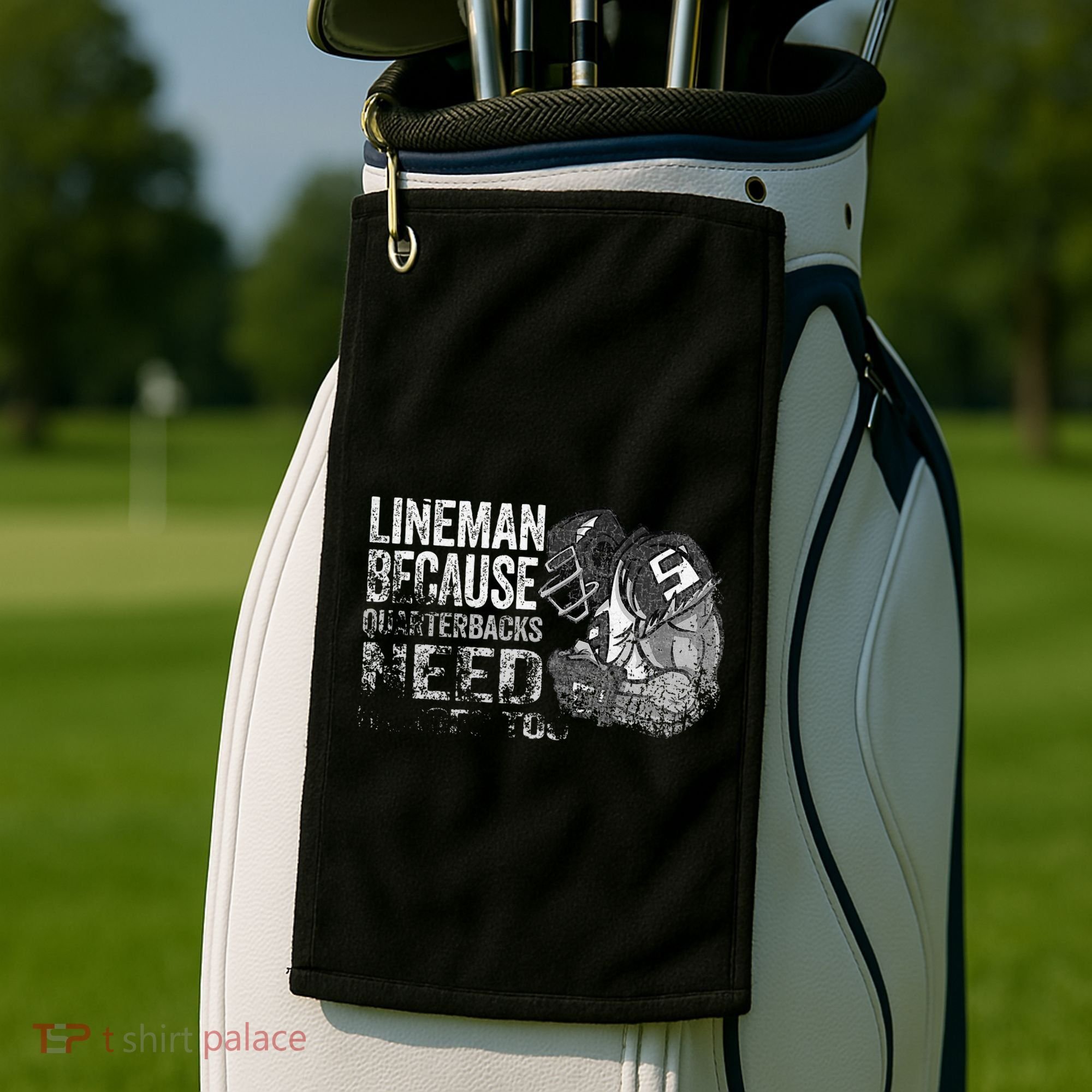 Lineman Because Quarterbacks Heroes Need American Football Golf Towel