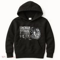 Lineman Because Quarterbacks Heroes Need American Football Kids Hoodie thumb 0