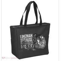 Lineman Because Quarterbacks Heroes Need American Football Tote Bag thumb 2