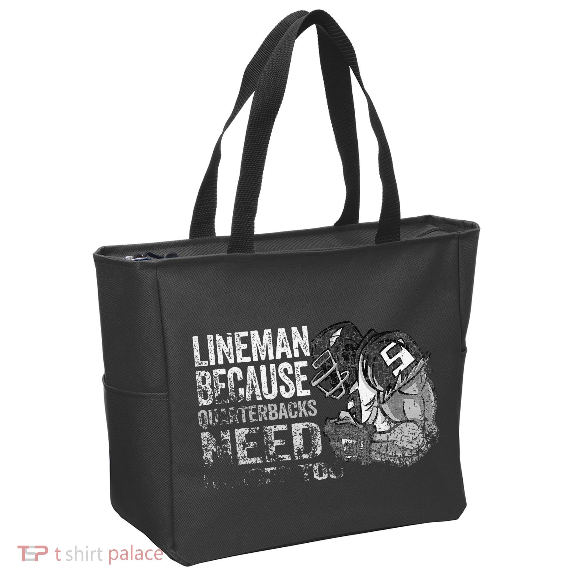 Lineman Because Quarterbacks Heroes Need American Football Tote Bag