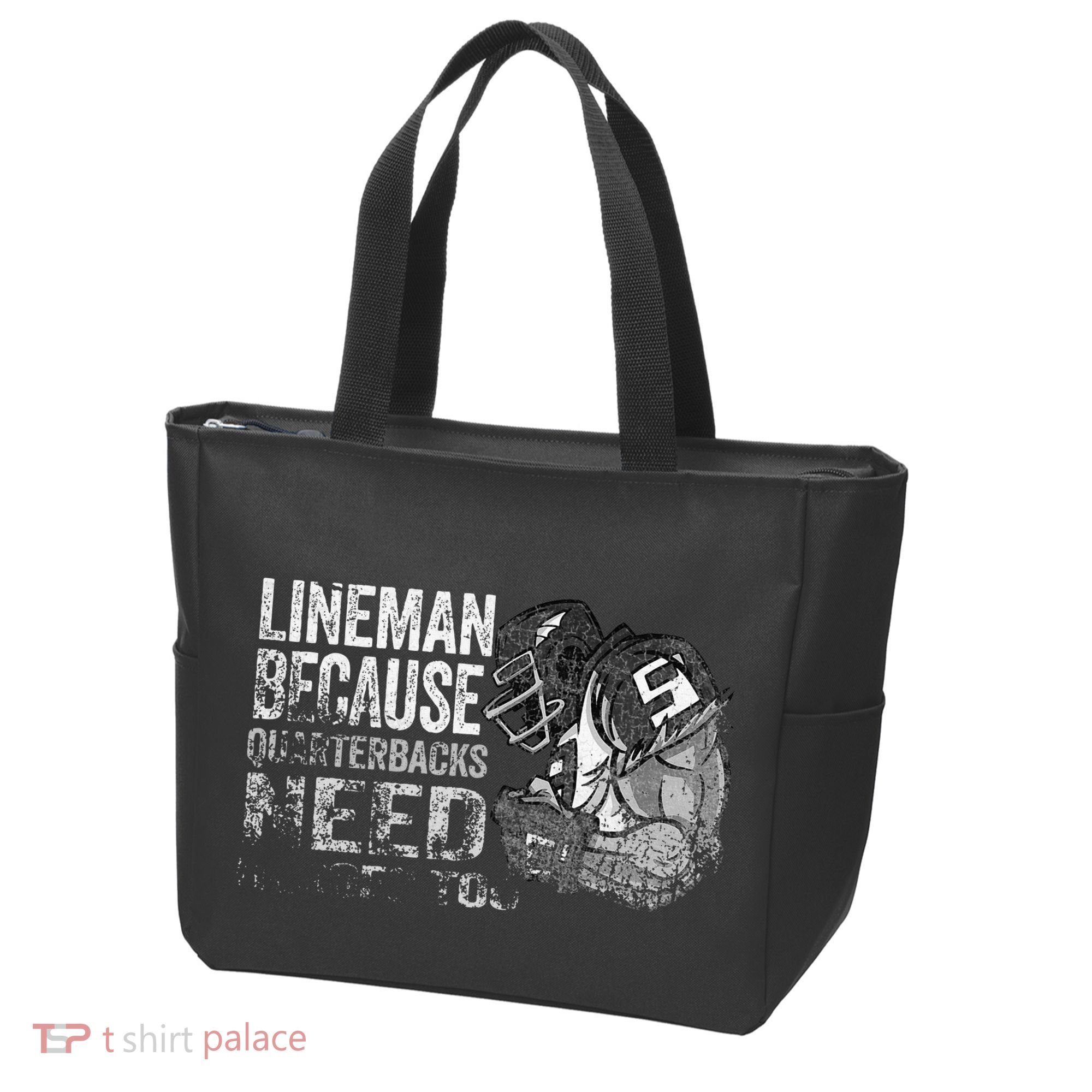 Lineman Because Quarterbacks Heroes Need American Football Tote Bag