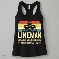 Lineman Because Quarterbacks Need Heroes Too Women's Tank Top thumb 3