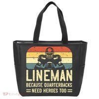 Lineman Because Quarterbacks Need Heroes Too Tote Bag thumb 0