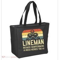 Lineman Because Quarterbacks Need Heroes Too Tote Bag thumb 2