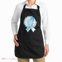 Light Blue Ribbon Sunflower Prostate Cancer Awareness Month Apron thumb 2