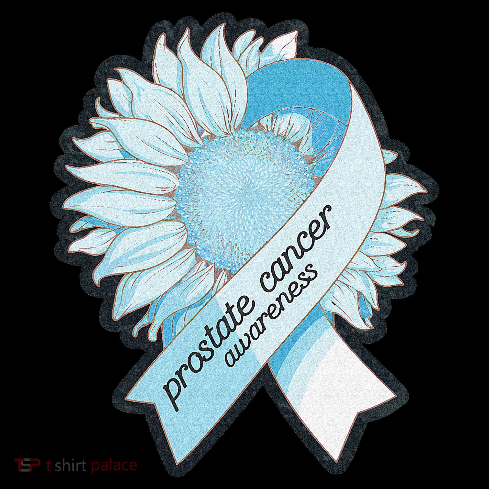Light Blue Ribbon Sunflower Prostate Cancer Awareness Month Coffee Mug