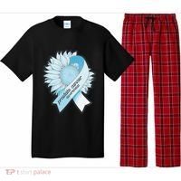 Light Blue Ribbon Sunflower Prostate Cancer Awareness Month Pajama Set thumb 0