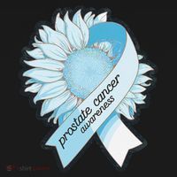 Light Blue Ribbon Sunflower Prostate Cancer Awareness Month Women's Hoodie thumb 2