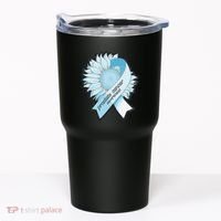 Light Blue Ribbon Sunflower Prostate Cancer Awareness Month Tumbler thumb 0