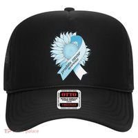 Light Blue Ribbon Sunflower Prostate Cancer Awareness Month Hat thumb 0
