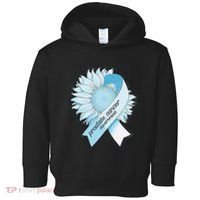 Light Blue Ribbon Sunflower Prostate Cancer Awareness Month Toddler Hoodie thumb 0