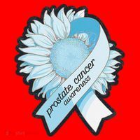 Light Blue Ribbon Sunflower Prostate Cancer Awareness Month Santa Hat thumb 1