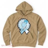 Light Blue Ribbon Sunflower Prostate Cancer Awareness Month Hoodie thumb 0