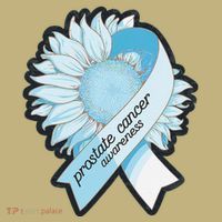 Light Blue Ribbon Sunflower Prostate Cancer Awareness Month Hoodie thumb 2