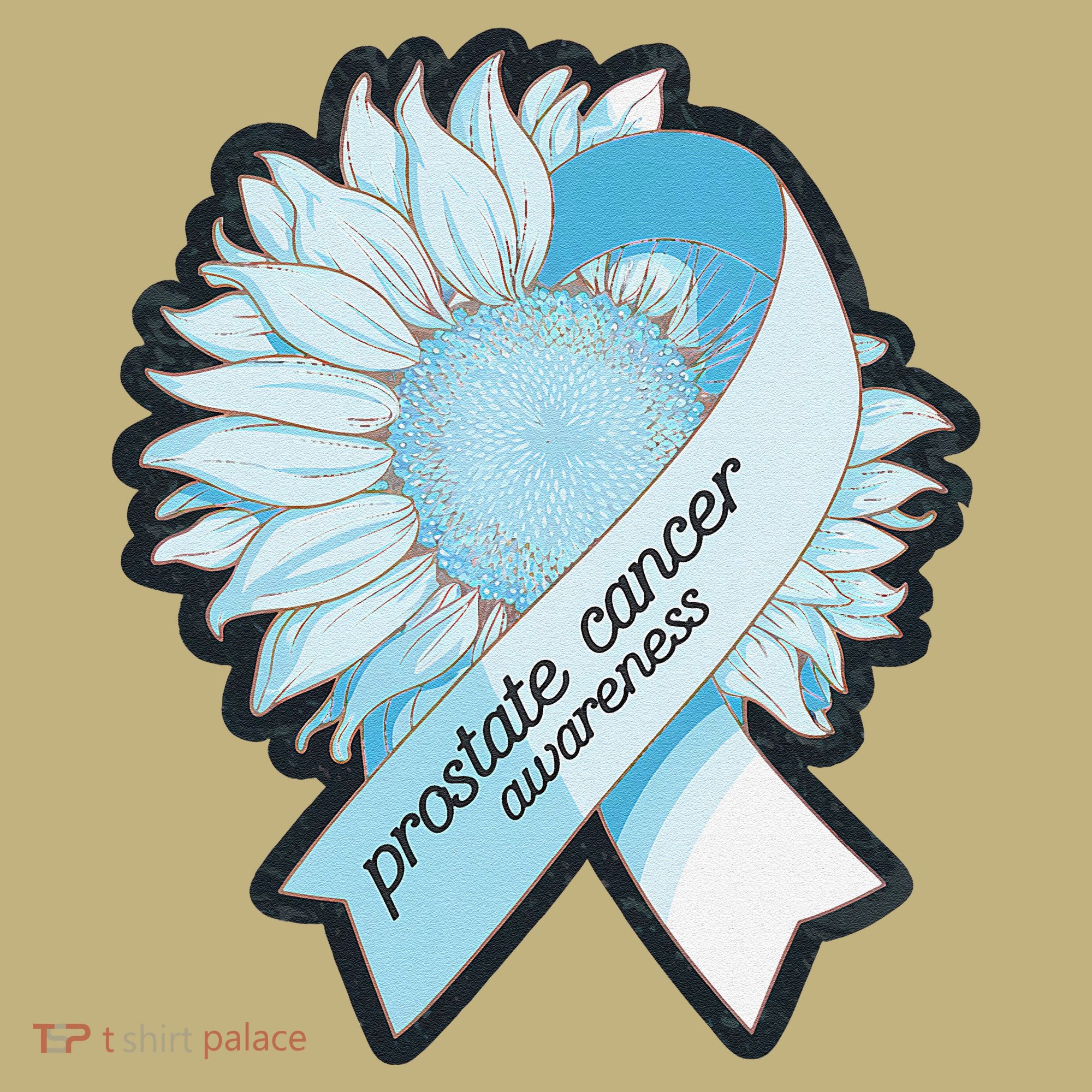 Light Blue Ribbon Sunflower Prostate Cancer Awareness Month Sweatshirt