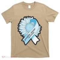 Light Blue Ribbon Sunflower Prostate Cancer Awareness Month T-Shirt thumb 0