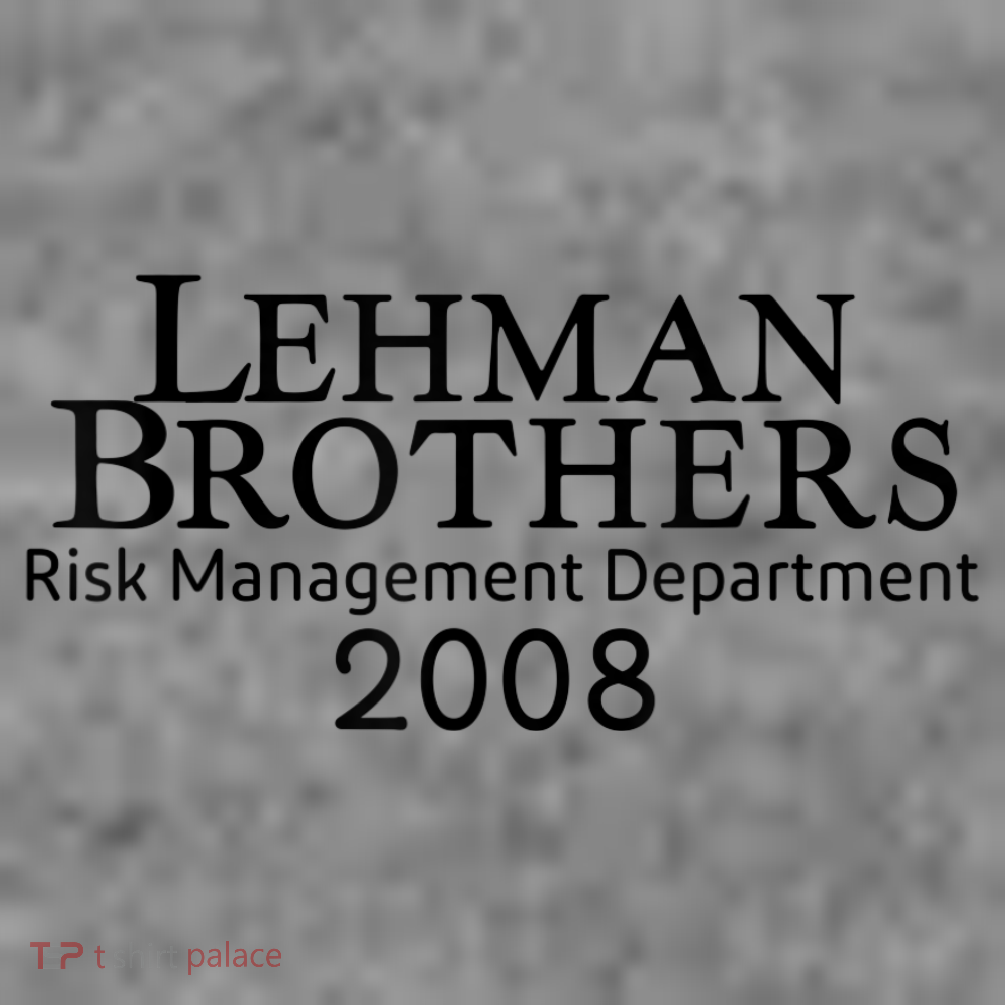 Lehman Brothers Risk Management Department 2008 Tank Top