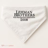 Lehman Brothers Risk Management Department 2008 USA-Made Doggie Bandana thumb 0