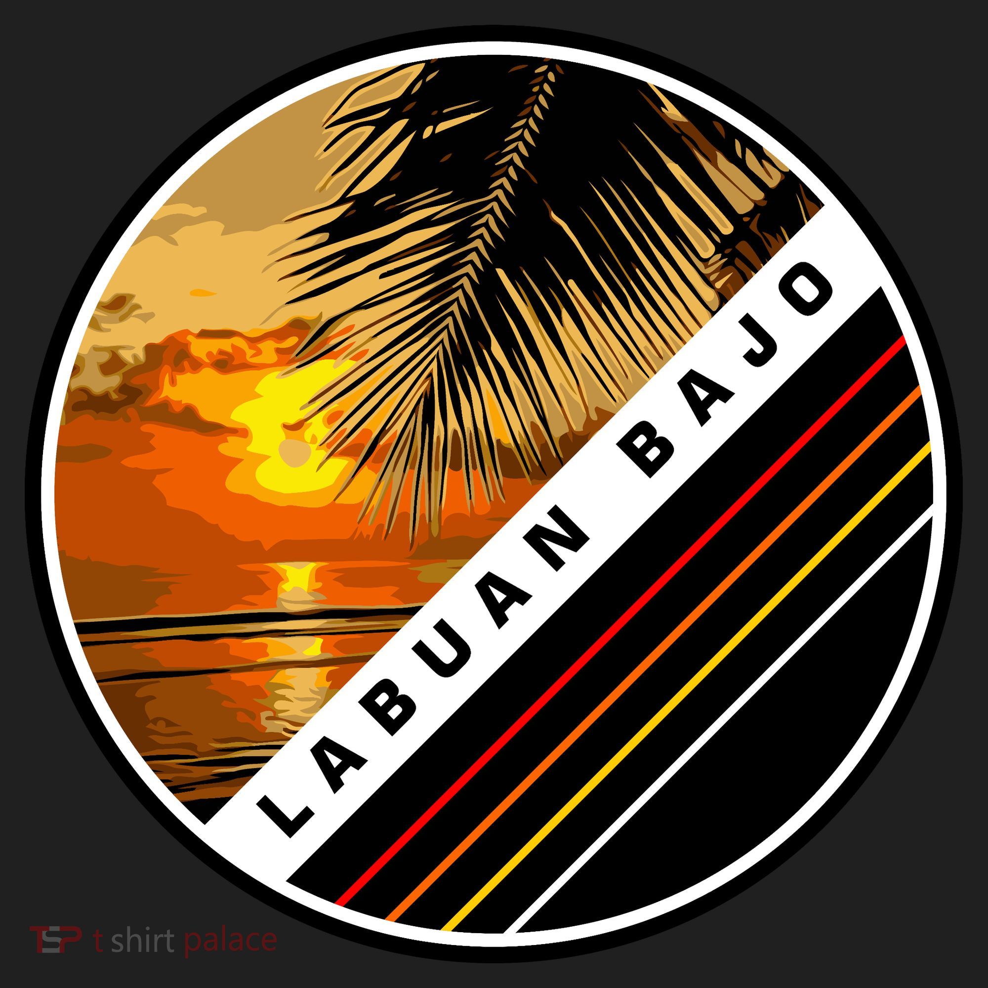 Labuan Bajo Retro Sunset Women's Sweatshirt