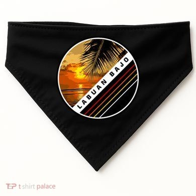 Labuan Bajo Retro Sunset USA-Made Doggie Bandana