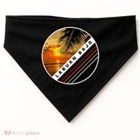 Labuan Bajo Retro Sunset USA-Made Doggie Bandana thumb 0