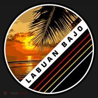 Labuan Bajo Retro Sunset USA-Made Doggie Bandana thumb 2