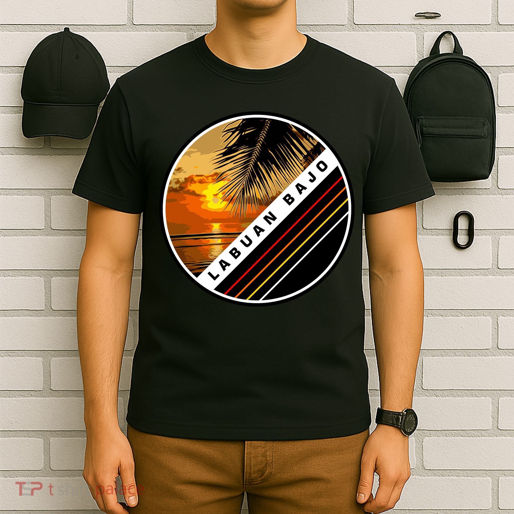 Labuan Bajo Retro Sunset T-Shirt