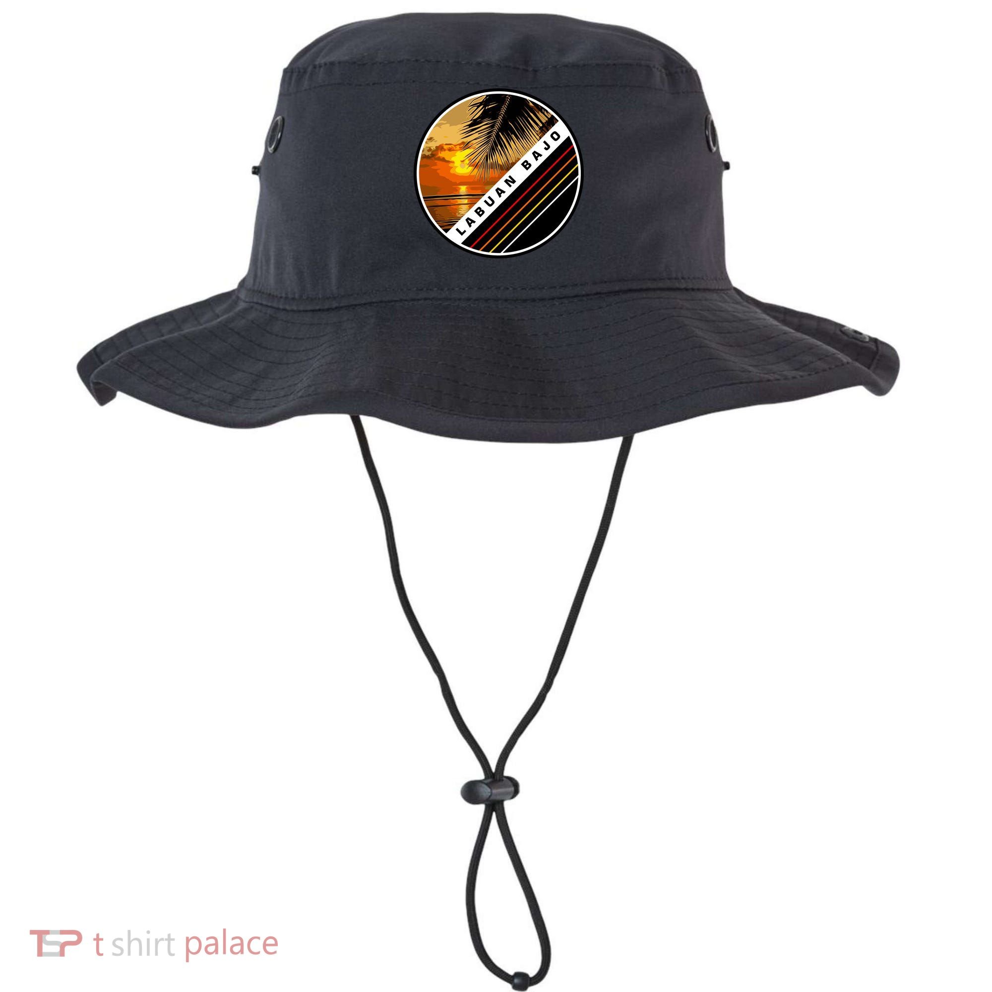 Labuan Bajo Retro Sunset Bucket Hat